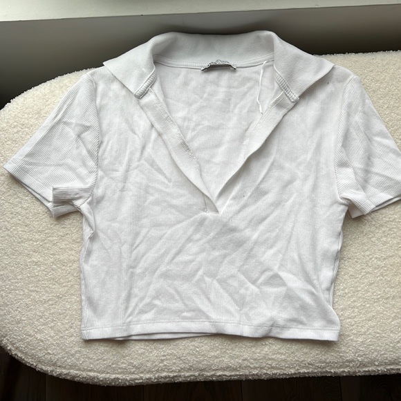 Zara Tops Zara Crop Top Polo Poshmark